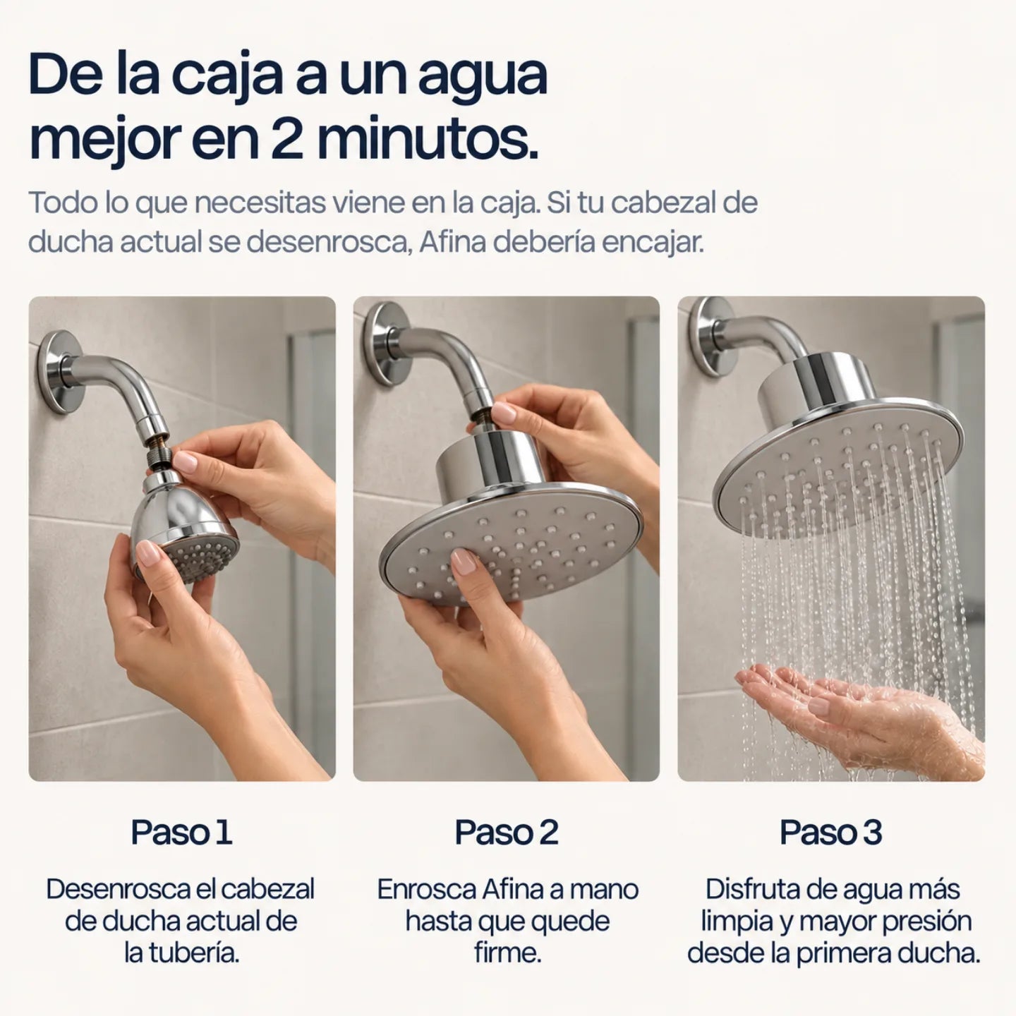 Cabezal de ducha con filtro Afina — image 7