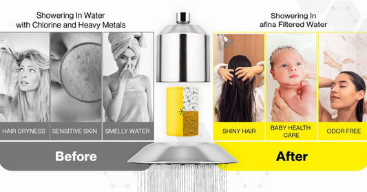 Shower filter for chlorine