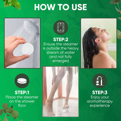 How to use afina shower steamers