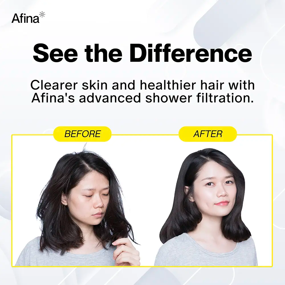 Clearer skin and healthier hair - before and after