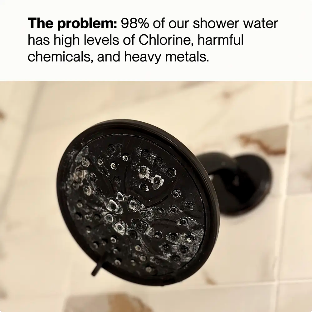 98% of our shower water has high levels of chlorine