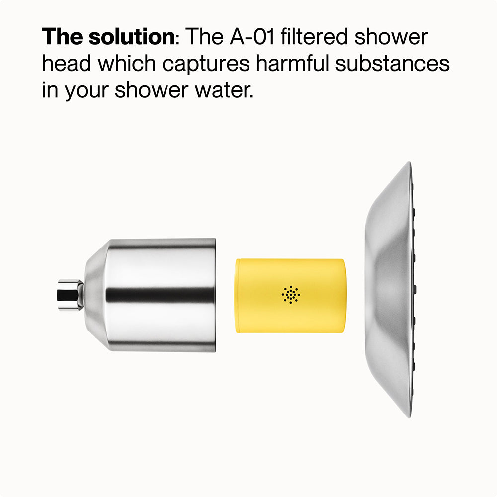 Afina filtered showerhead captures harmful substances