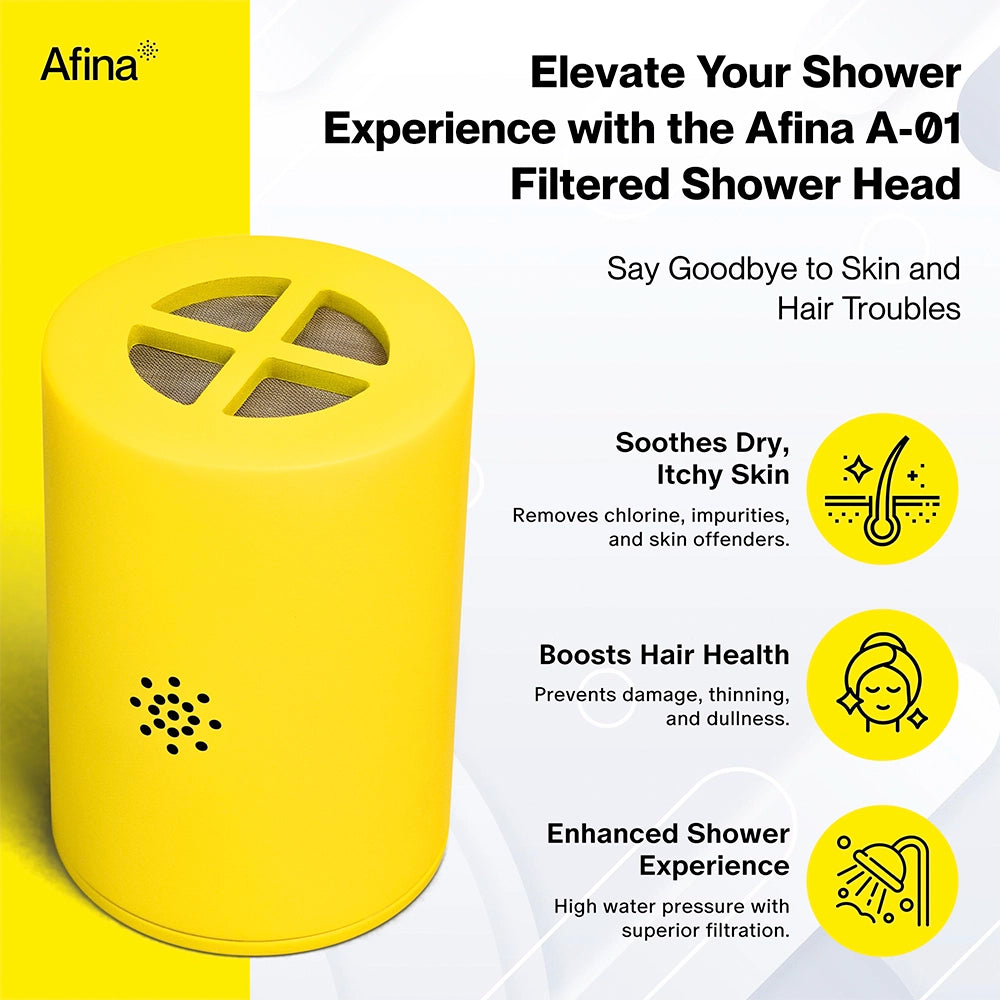Elevate your shower with the afina shower filter