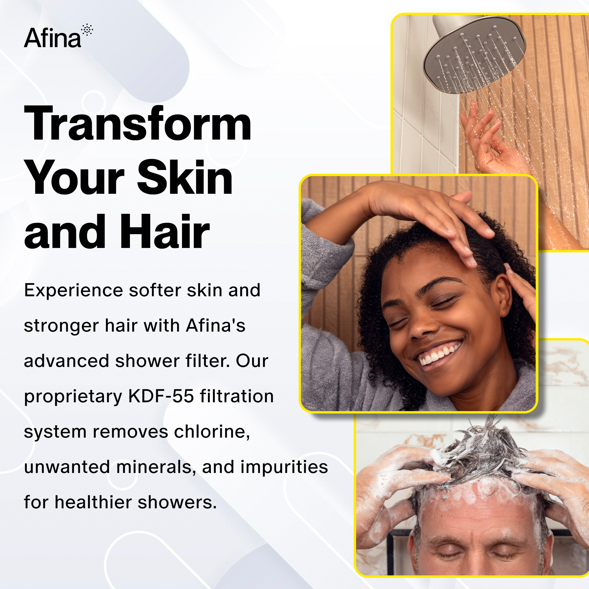 Afina shower head softer skin