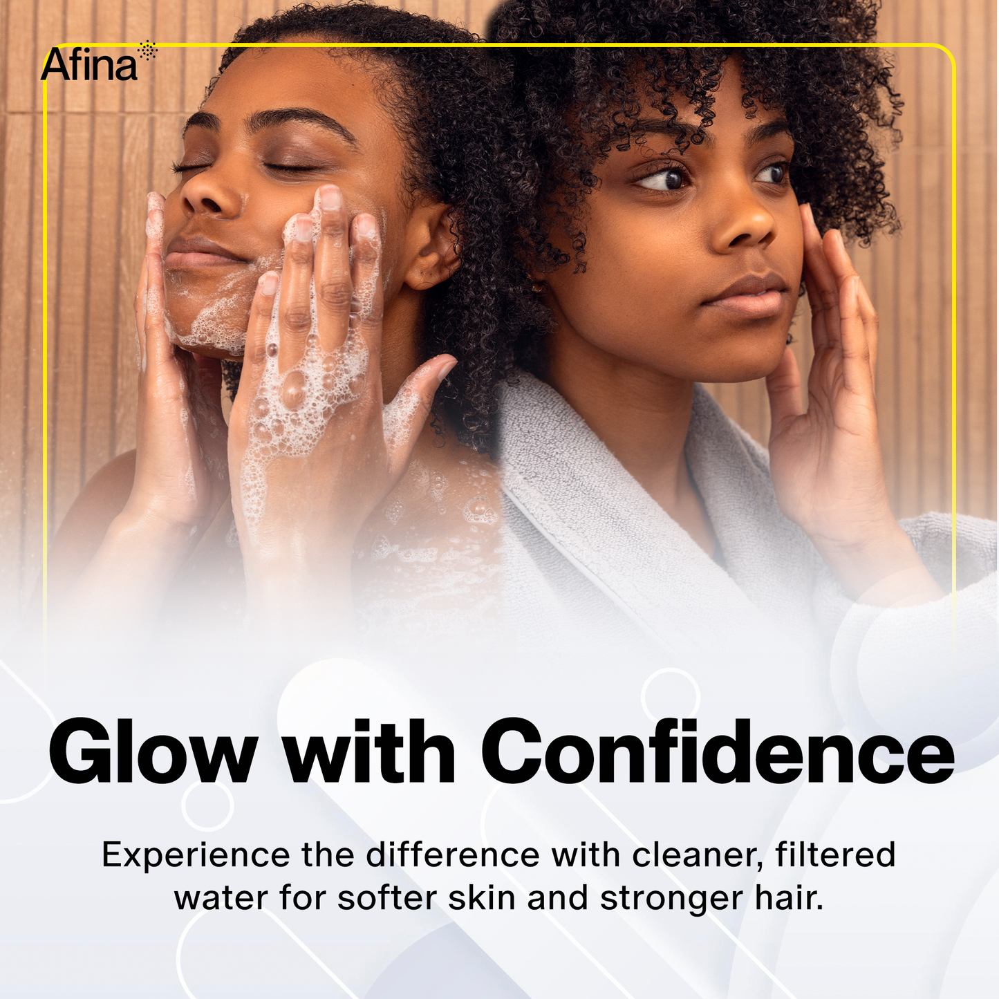 Afina shower head glow