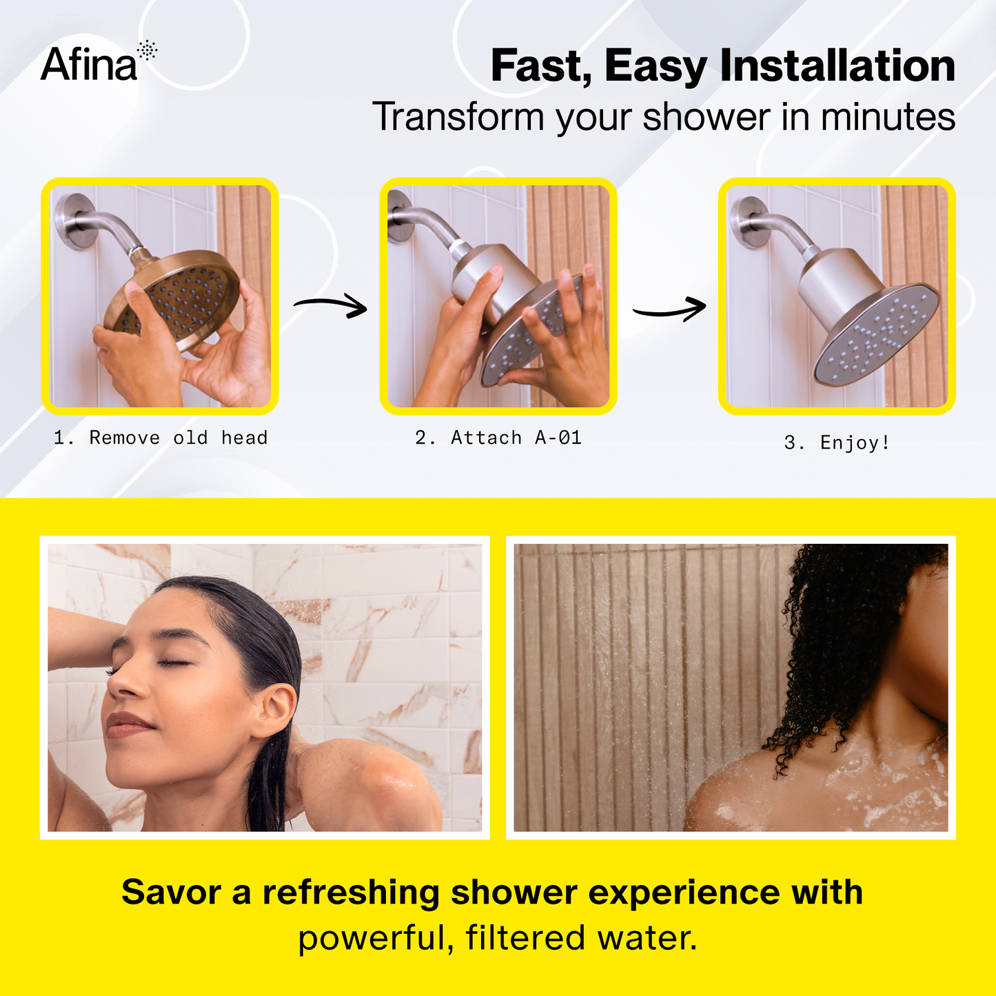 Afina refreshing shower