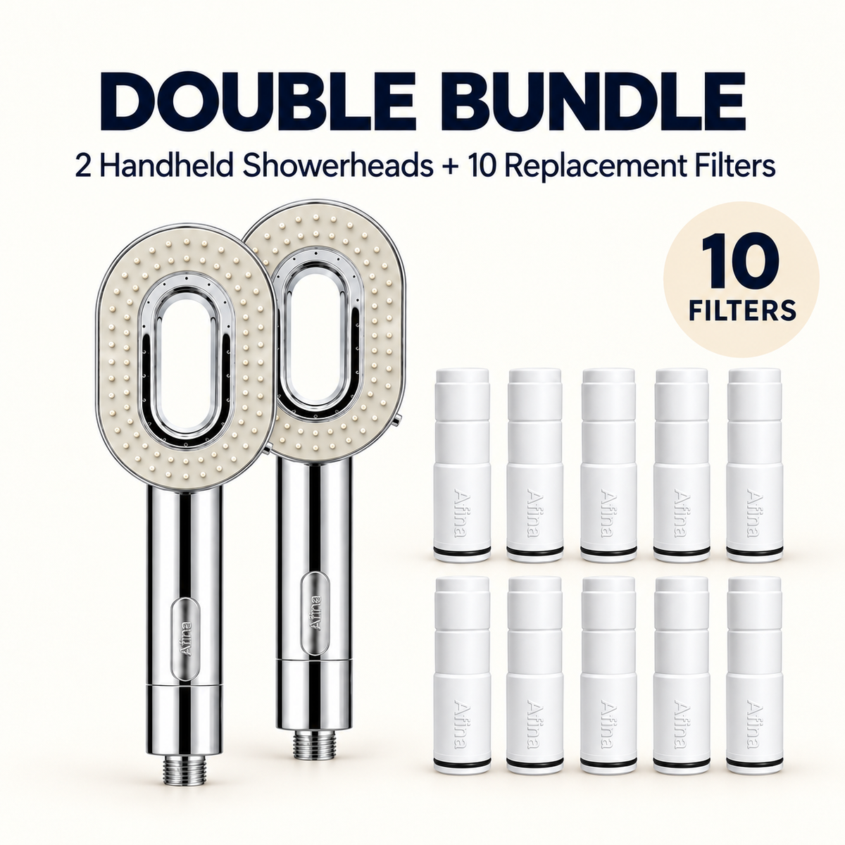 Afina Handheld Filtered Shower Head Yearly Bundle