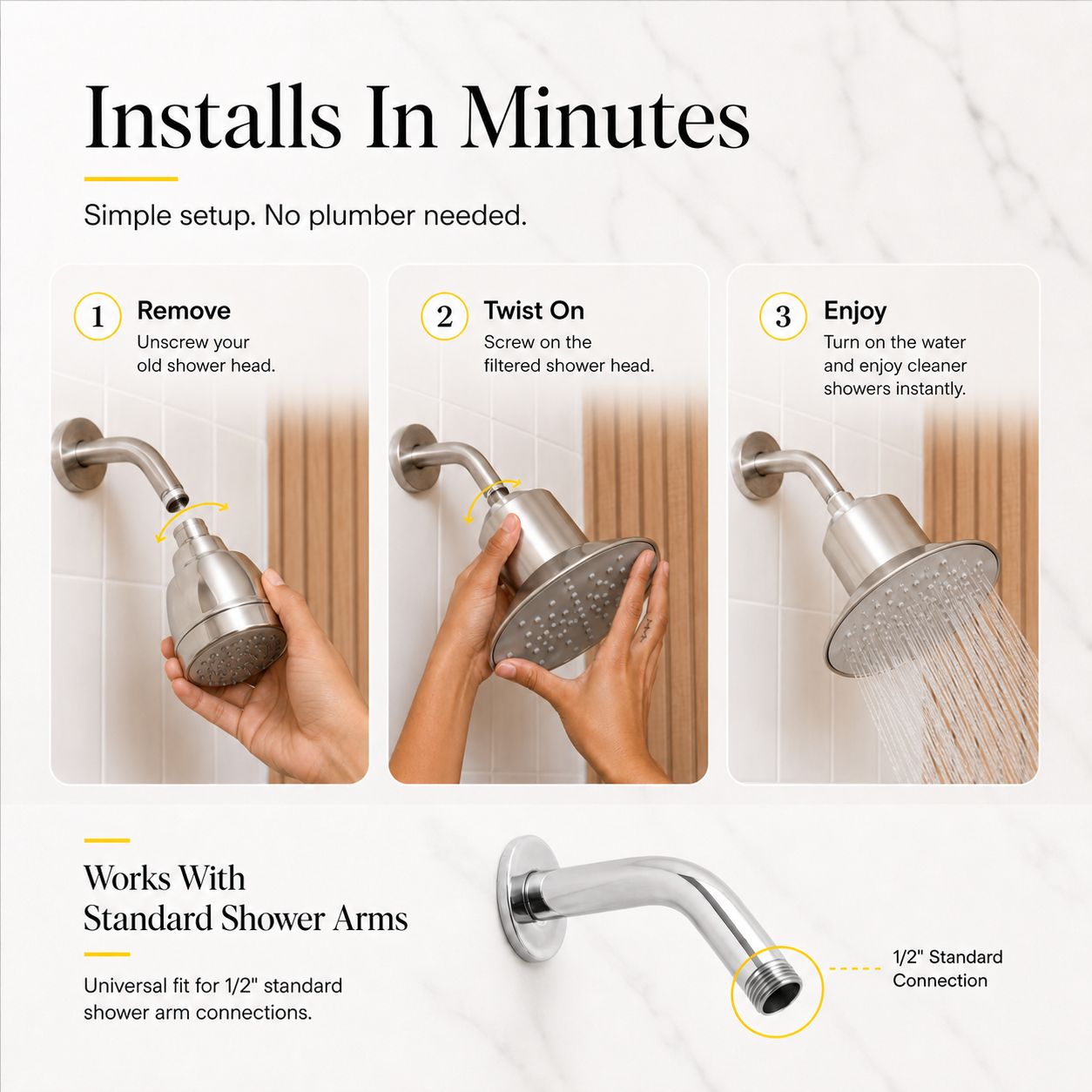 Afina Filtered Shower Head