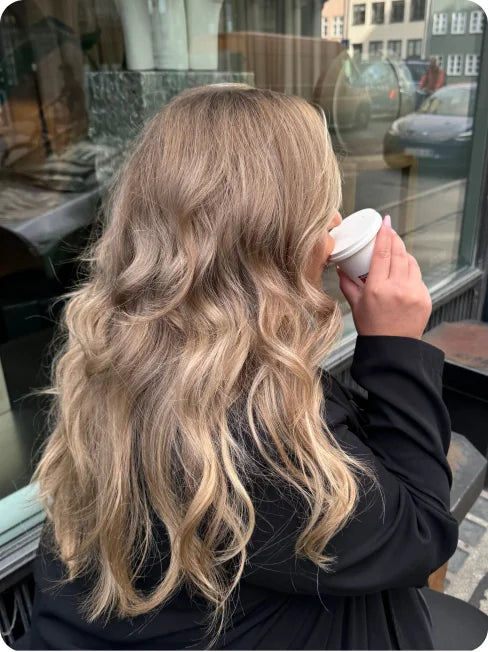 Hair before and after using Afina — after