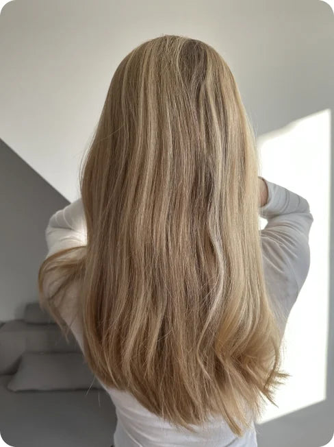 Hair before and after using Afina — after