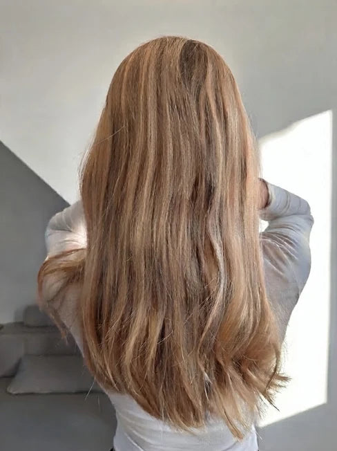Hair before and after using Afina — after